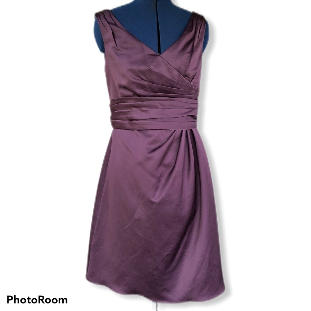 David’s Bridal | Purple Satin Formal Dress